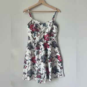 Loft Floral Linen Blend Dress